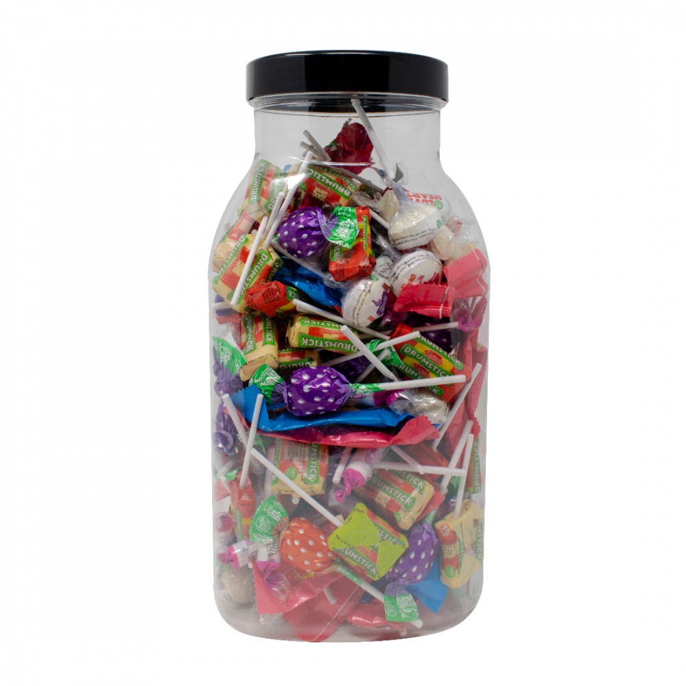 Extra Large Tall Plastic Jar 3kg Size - Fits 30 x 100g Pick & Mix Sweets